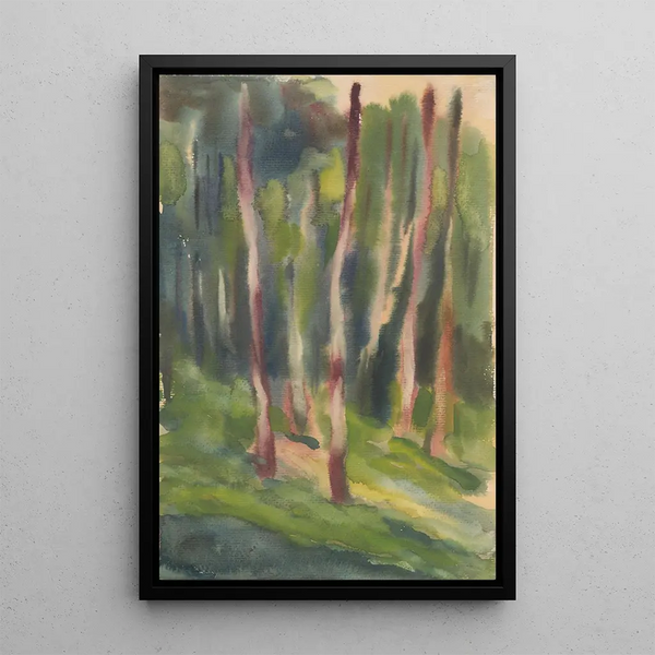 Bosquet de bouleaux - Zolo Palugyay — framed artwork on a wall