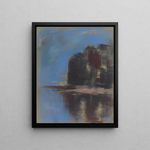 Lac Bleu sous Black Rock - Zolo Palugyay — framed artwork on a wall