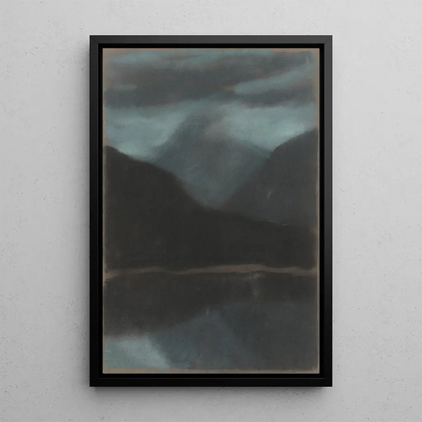 Evening at Štrbské Pleso - Zolo Palugyay — framed artwork on a wall