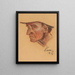 Study of a Man's Head - Zolo Palugyay — framed artwork on a wall