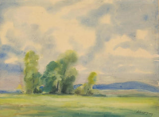 Landscape Painting - Zolo Palugyay — artwork view