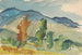 Landscape at the foot of the mountains - Zolo Palugyay — artwork view