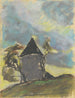 Landscape painting with a tower - Zolo Palugyay — artwork view