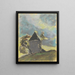 Landscape painting with a tower - Zolo Palugyay — framed artwork on a wall