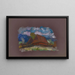 House solitary in a village - Zolo Palugyay — framed artwork on a wall