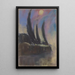 Nighttime ambiance painting - Zolo Palugyay — framed artwork on a wall