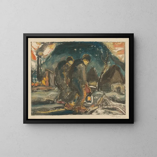 Non marcheurs - Zolo Palugyay — framed artwork on a wall