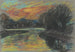 River in a grove of dark willows - Zolo Palugyay — artwork view