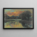 River in a grove of dark willows - Zolo Palugyay — framed artwork on a wall