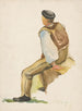 Man standing in folk costume - Zolo Palugyay — artwork view