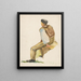 Man standing in folk costume - Zolo Palugyay — framed artwork on a wall