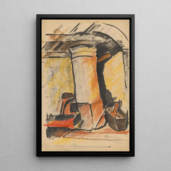 Study of still life for a painting - Zolo Palugyay — framed artwork on a wall