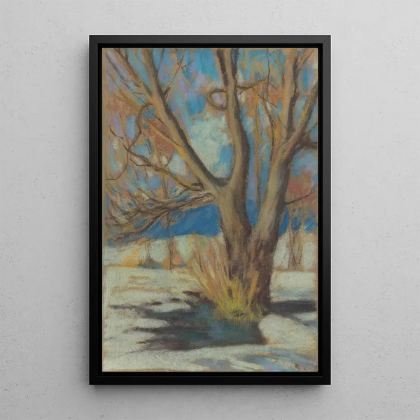 Study of a bare tree in winter - Zolo Palugyay — framed artwork on a wall