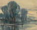 Trees by the water's edge - Zolo Palugyay — artwork view