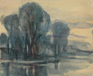 Trees by the water's edge - Zolo Palugyay — artwork view