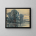 Trees by the water's edge - Zolo Palugyay — framed artwork on a wall
