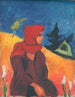 Girl of the Village with a Red Scarf - Zolo Palugyay — artwork view