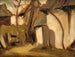 Village courtyard painting - Zolo Palugyay — artwork view