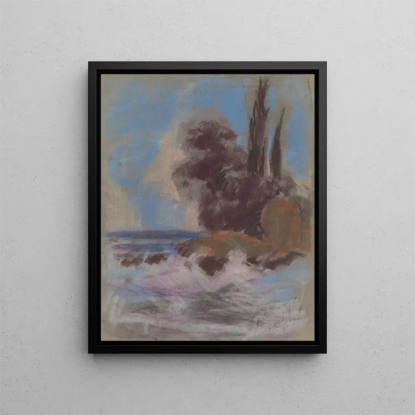 Winter River - Zolo Palugyay — framed artwork on a wall