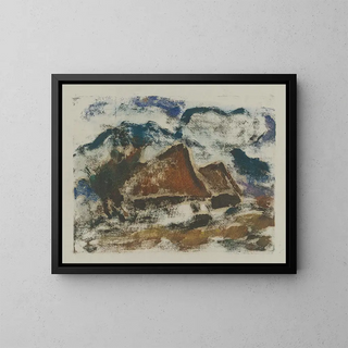 Winter Landscape Painting - Zolo Palugyay — framed artwork on a wall