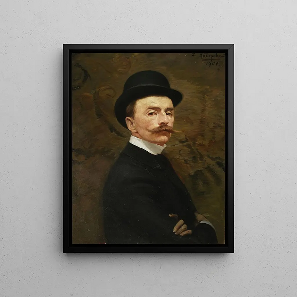 Self-portrait - Zygmunt Andrychewicz — framed artwork on a wall