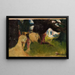 in front of the dragon's lair, fairy tale scene - Zygmunt Grabowski — framed artwork on a wall