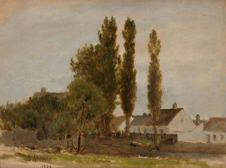 Landscape with trees and houses - Zygmunt Sidorowicz — artwork view