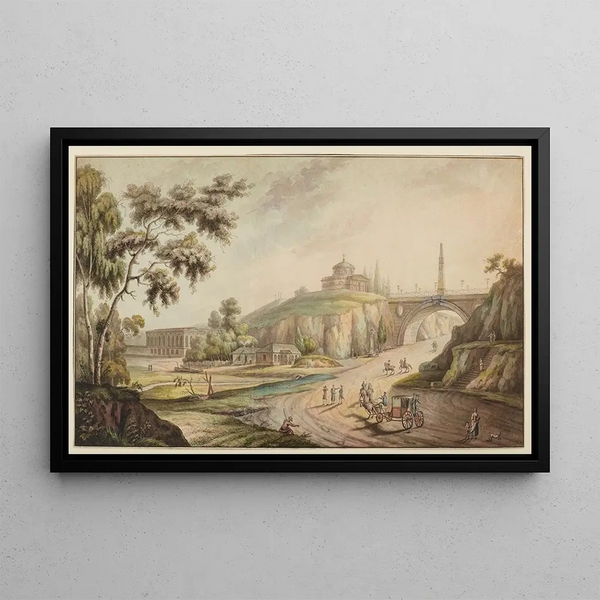View of the Ujazdowski Church - Zygmunt Vogel — framed artwork on a wall