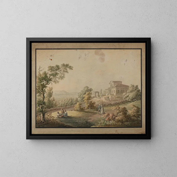 View of the Lord's Domain at Niegoszowice - Zygmunt Vogel — framed artwork on a wall
