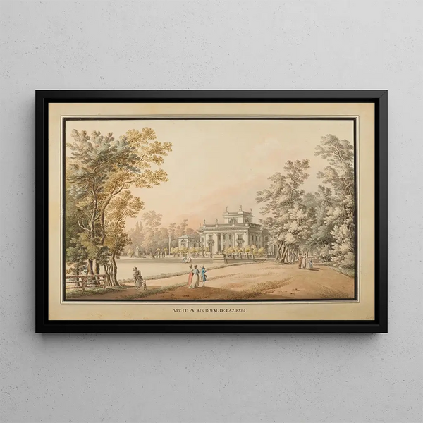 Parc Łazienki, view from the south - Zygmunt Vogel — framed artwork on a wall