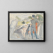 Cabin I painting with a self-portrait - Zygmunt Waliszewski — framed artwork on a wall