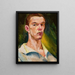 Self-portrait cubist - Zygmunt Waliszewski — framed artwork on a wall
