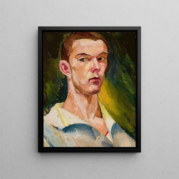 Self-portrait cubist - Zygmunt Waliszewski — framed artwork on a wall