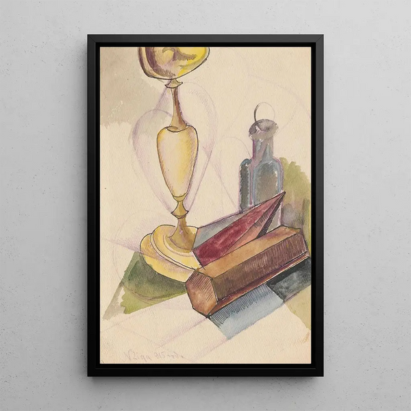 Cubist Still Life Painting - Zygmunt Waliszewski — framed artwork on a wall