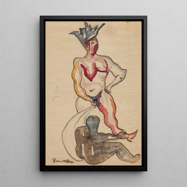 Figurative Composition - Zygmunt Waliszewski — framed artwork on a wall