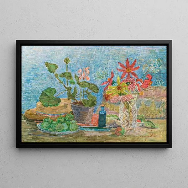 Flowers and Fruits - Zygmunt Waliszewski — framed artwork on a wall