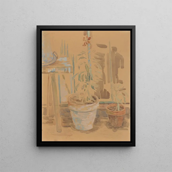 Flower Pots Painting - Zygmunt Waliszewski — framed artwork on a wall