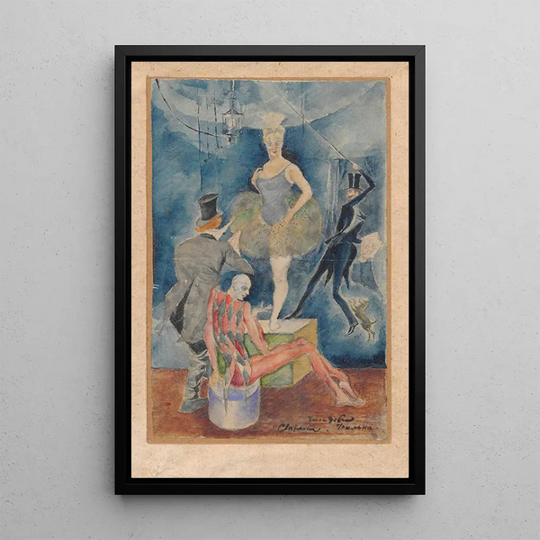 Scene in a circus Svetlana - Zygmunt Waliszewski — framed artwork on a wall