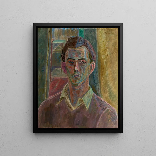 Self-portrait (conflict of case) - Zygmunt Waliszewski — framed artwork on a wall