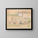 Sketch of an urban landscape - Zygmunt Waliszewski — framed artwork on a wall