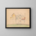 Sketch of buildings - Zygmunt Waliszewski — framed artwork on a wall
