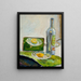 Still life with bottle - Zygmunt Waliszewski — framed artwork on a wall