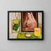 Still life with a portrait - Zygmunt Waliszewski — framed artwork on a wall