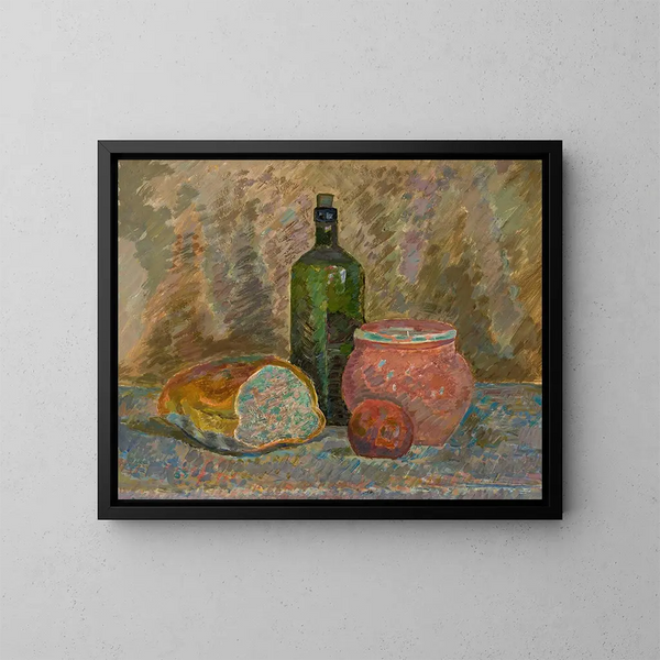 Nature morte avec du pain - Zygmunt Waliszewski — framed artwork on a wall