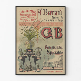 Vintage Advertising Poster Porcelains G. Boutigny