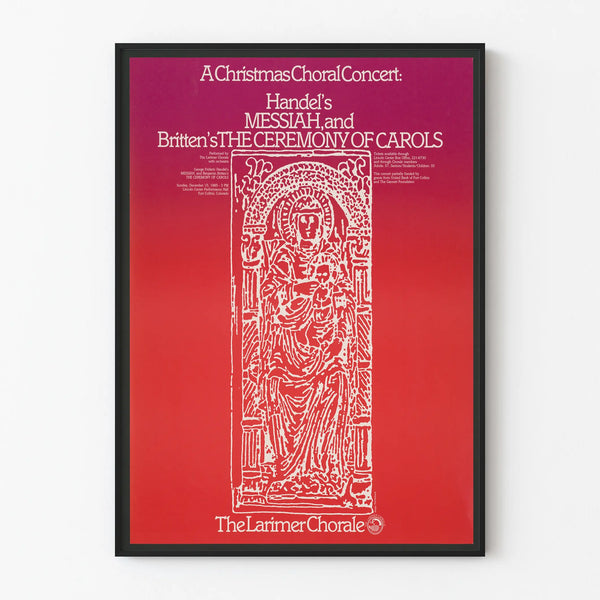 Christmas Choral Concert Poster - Handel and Britten