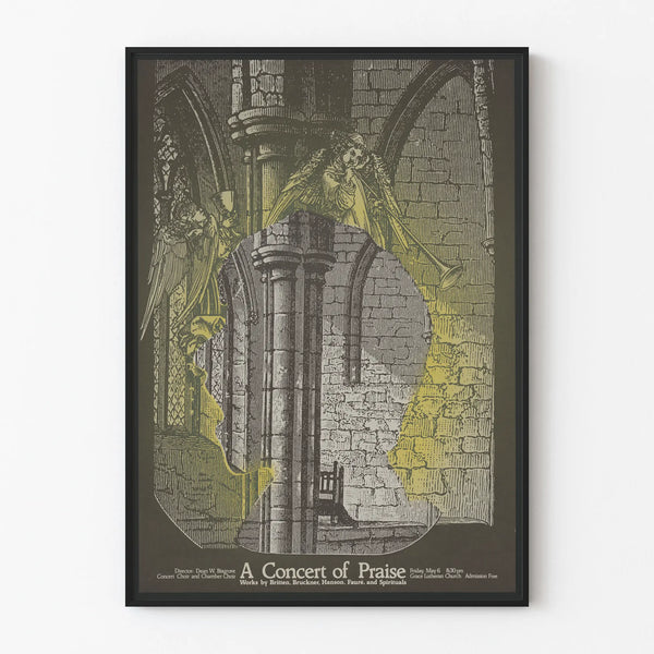 Sacred concert poster A Concert of Praise - Artistic wall decoration