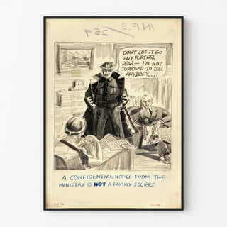 Vintage humorous poster about government secrecy