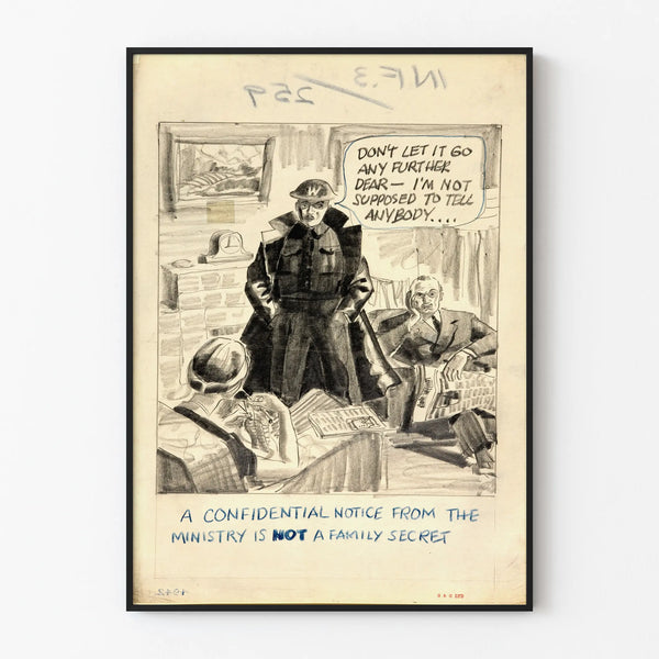 Vintage humorous poster about government secrecy