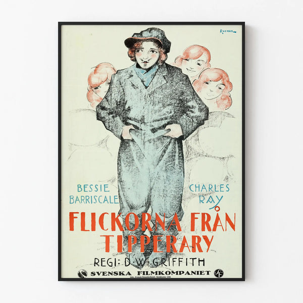Vintage poster of the girls from Tipperary, classic cinema wall decor